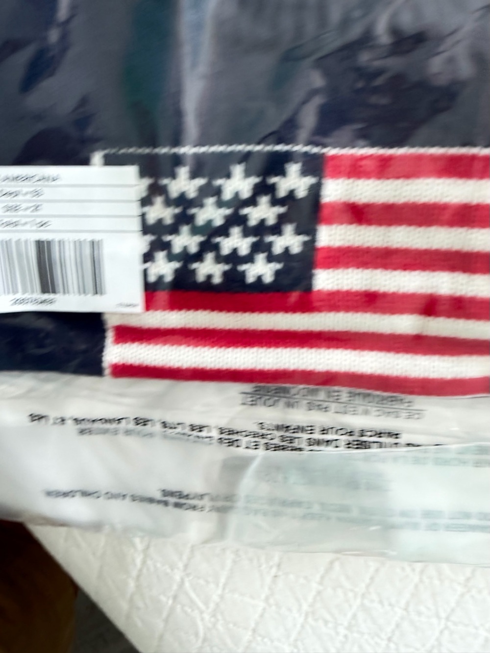 Patriotic American Flag Knit Navy sweater by Janie and Jack two T new package